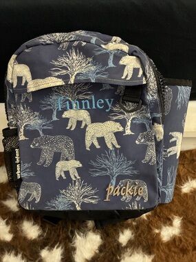 Urban Infant Navy Bear Kids Backpack - Personalized 'finnley'